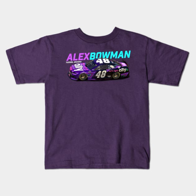 Alex Bowman 2021 Kids T-Shirt by Sway Bar Designs